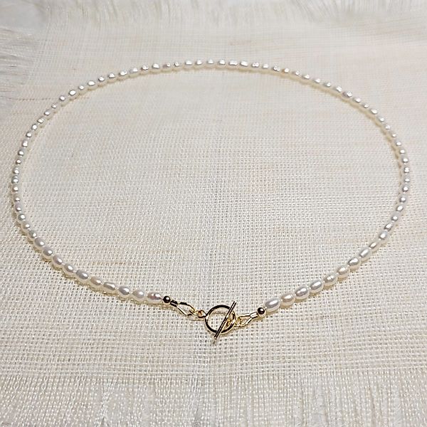 GOLDEN Perlenkette Gold Kette aus Süßwasserperlen, günstig online kaufen