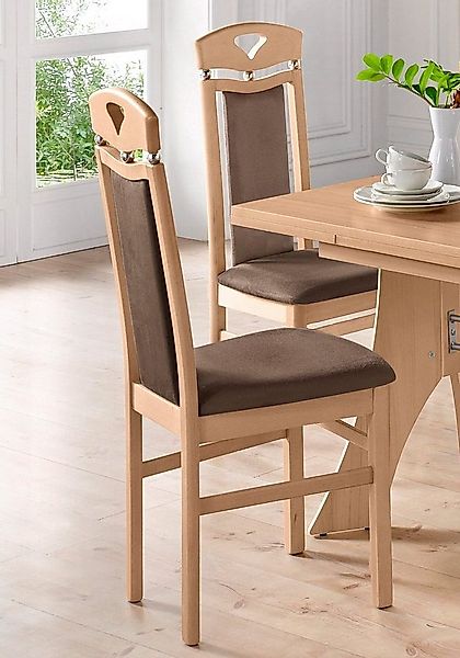 Home affaire Esszimmerstuhl Berta Küchenstuhl (Set, 2 St), Bezug in Microfa günstig online kaufen