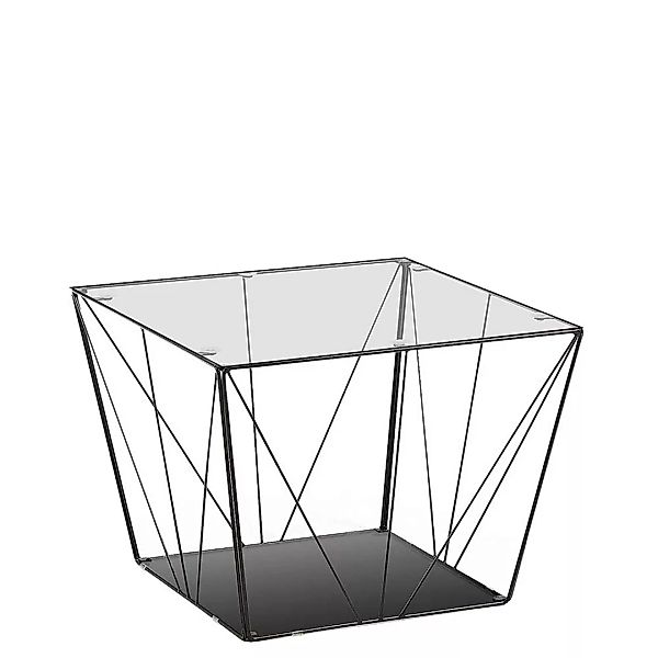 Design Glastisch mit Draht-Gestell 60 cm breit günstig online kaufen