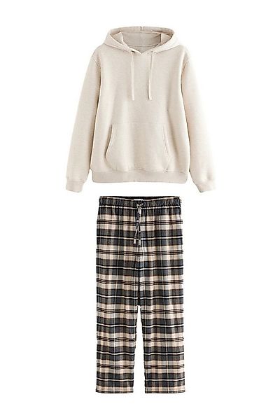 Next Pyjama Karierte Hose und Hoodie mit langen Ärmeln im Set (2 tlg) günstig online kaufen