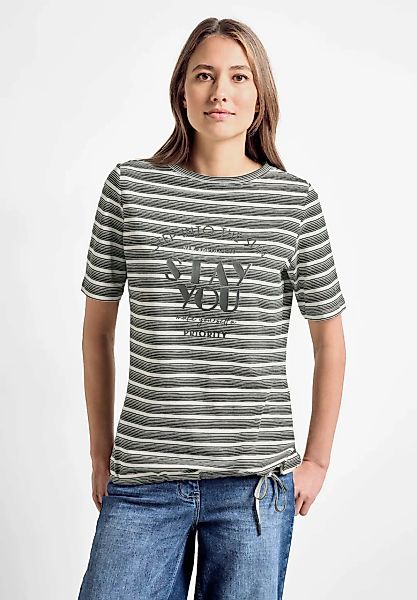 T-Shirt mit Streifenmix günstig online kaufen