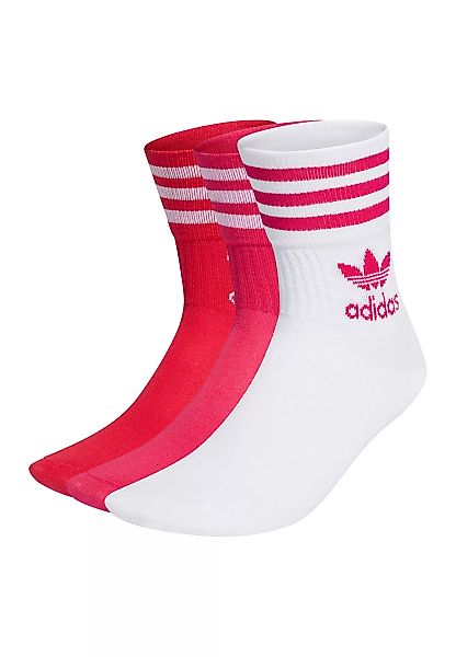 Adidas Originals Mid Cut Crew Socken EU 43-45 White / Bold Pink / Bold Red günstig online kaufen