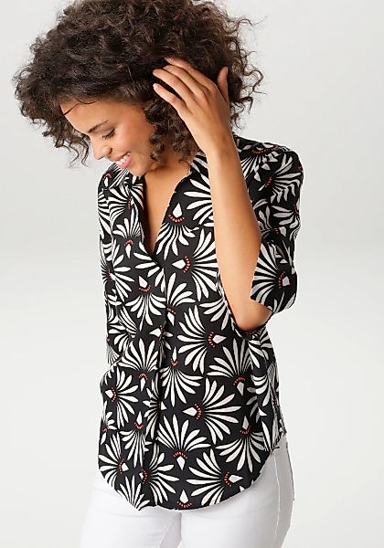 Aniston CASUAL Schlupfbluse mit fantasievollem, grafischen Druck - NEUE KOL günstig online kaufen
