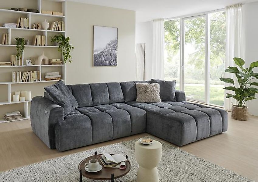 Wohnlandschaft ca. 202x288 cm inkl.  und elektrischer Sitztiefenverstellung günstig online kaufen