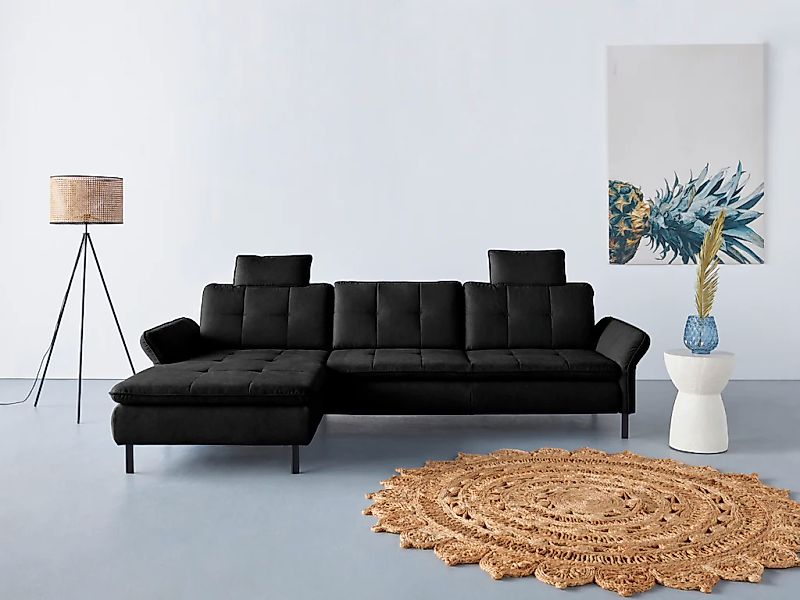 Home affaire Ecksofa "Birkholm L-Form" Armlehnverstellung, auch in Easy Cle günstig online kaufen