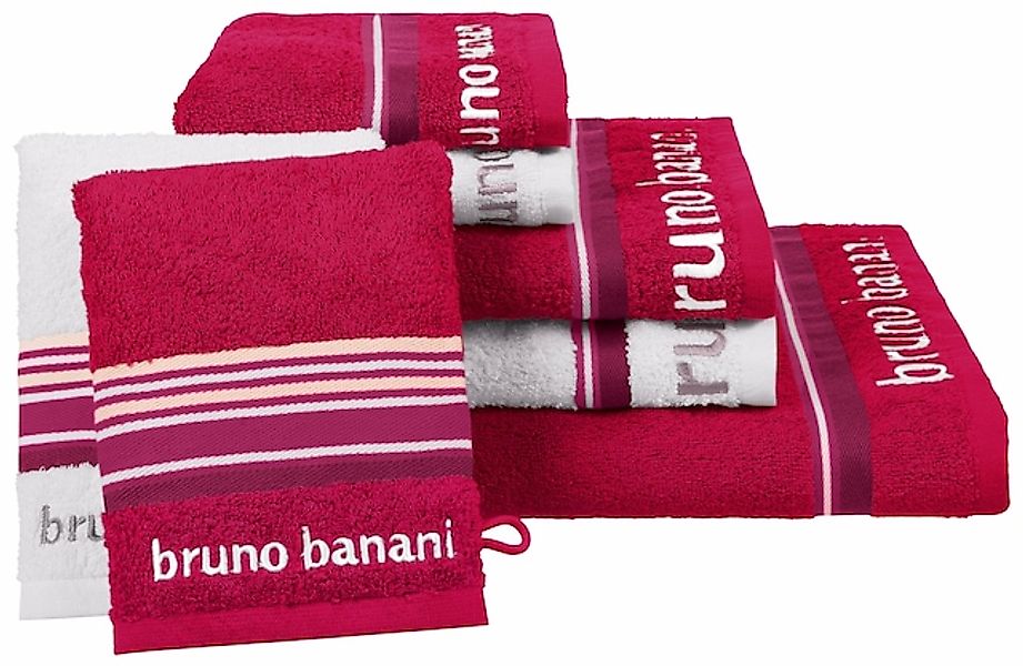 Bruno Banani Handtuch Set »Maja«, (Set, 7 St., 1 Duschtuch 70 x 140 cm-2 Ha günstig online kaufen