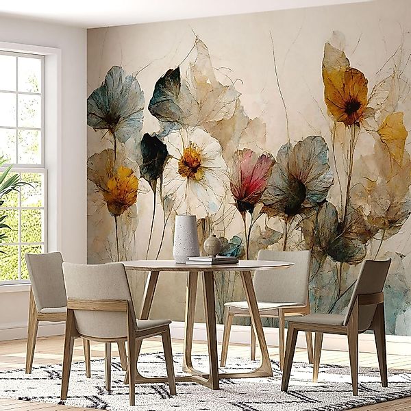 K&L Wall Art Vliestapete Barock Blumentapete günstig online kaufen