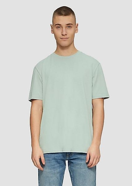 QS Kurzarmshirt Basic Rundhals T-Shirt mit Logo-Druck günstig online kaufen