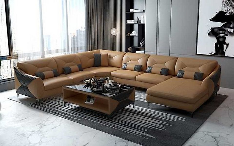 JVmoebel Ecksofa Groß Wohnlandschaft Sofa U Form Modern Ecksofa Kunstleder, günstig online kaufen