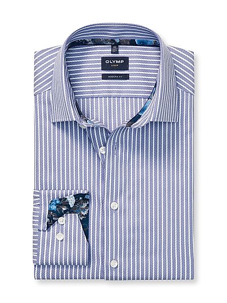 OLYMP Langarmhemd "Luxor", modern fit, gestreift, Businesshemd, New Kentkra günstig online kaufen