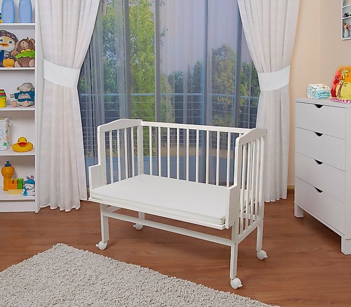 Waldin Beistellbett Waldin Baby Beistellbett,Matratze,Stoffset Buche massiv günstig online kaufen