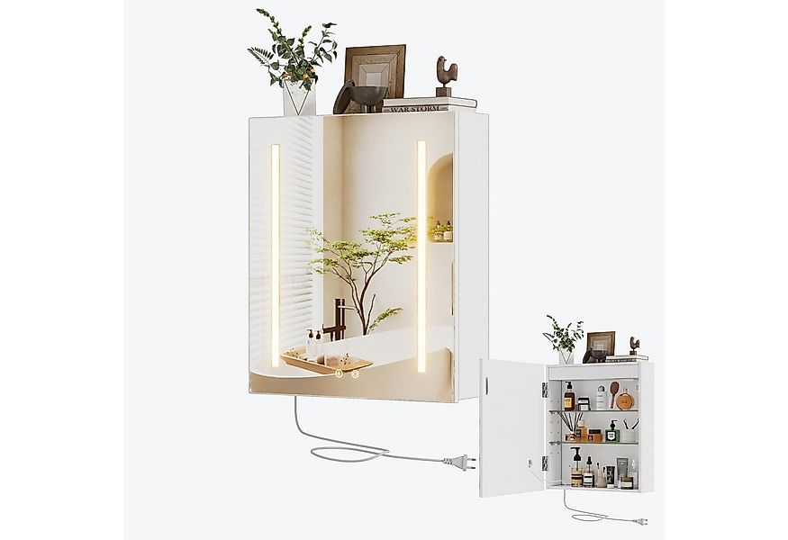 TWSOUL Badezimmerspiegelschrank mit LED-Beleuchtung & Antibeschlag,50 x 60 günstig online kaufen