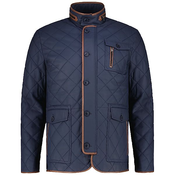 Maddox Gesteppte Lederjacke aus Lammnappa Farbe blau Größe: 62 günstig online kaufen