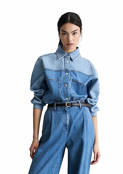 Marc OPolo DENIM Langarmbluse "mit Ananasblattfasern" günstig online kaufen