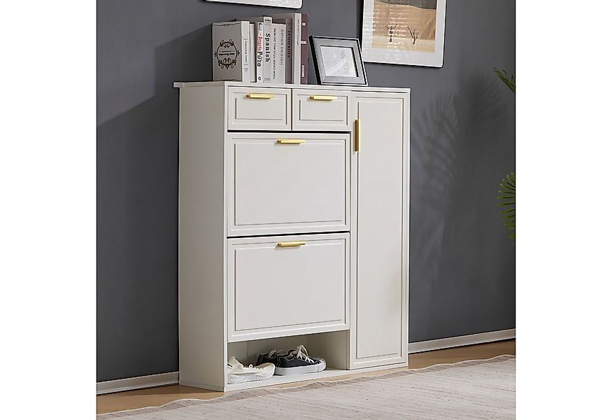 STILVORA Schuhschrank weiß Schuhkipper mit schublade,Klappschuhregal günstig online kaufen