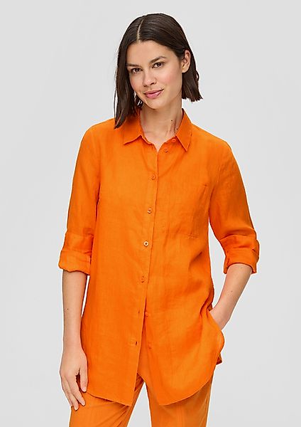 s.Oliver Langarmbluse Lange Hemdbluse aus Leinen günstig online kaufen