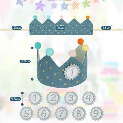 FOUORTUNATE-BEE Geburtstagskerze Geburtstagskrone Kinder, Geburtstagskrone günstig online kaufen