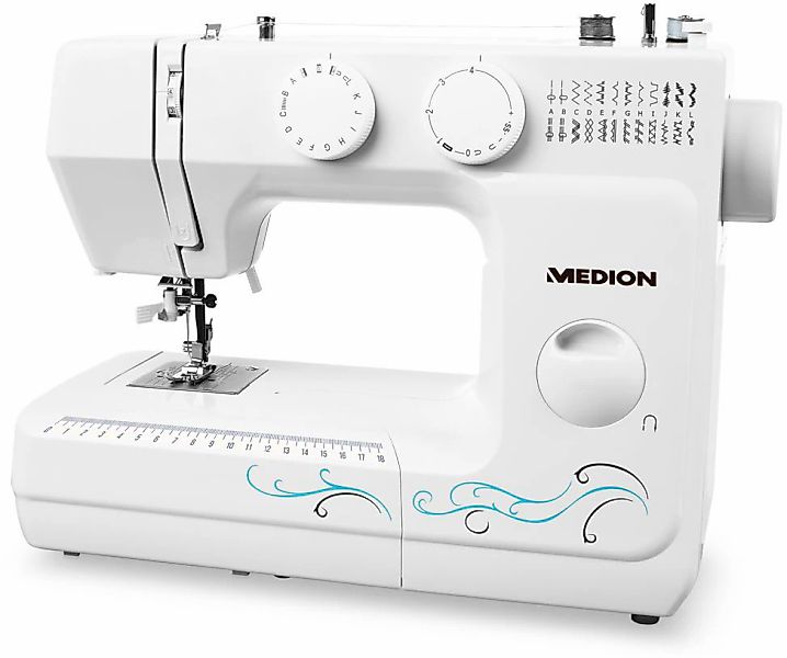 Medion Freiarm-Nähmaschine "(MD 18205), 60 Stichmuster, Freiarmnähmen, 60 W günstig online kaufen