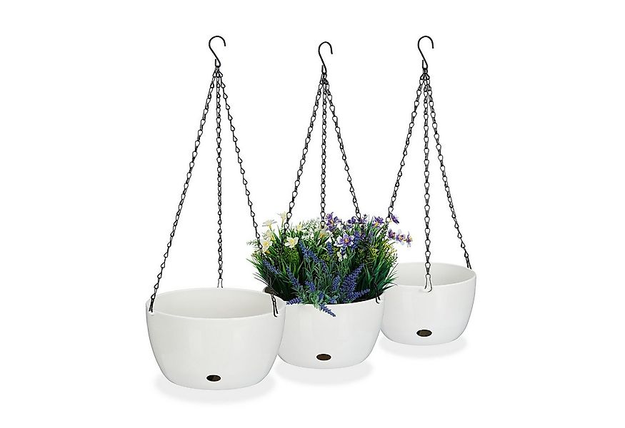 relaxdays Blumenampel mit Wasserspeicher 3er Set günstig online kaufen