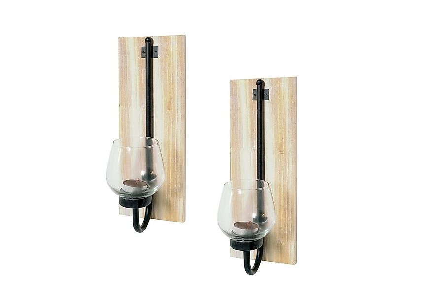 HTI-Line Teelichthalter Wandkerzenhalter 2er Set Viola (Stück, 2 St., 2x Wa günstig online kaufen