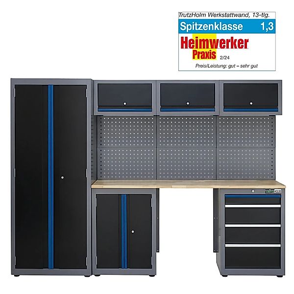 TRUTZHOLM Werkstattwand 13 Teile Modulares Werkstattschranksystem Aus Stahl günstig online kaufen