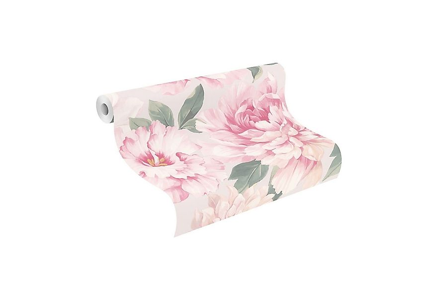 Rasch Papiertapete Tapete 201345 mit Blumen, glatt, geblümt, Blumentapete günstig online kaufen