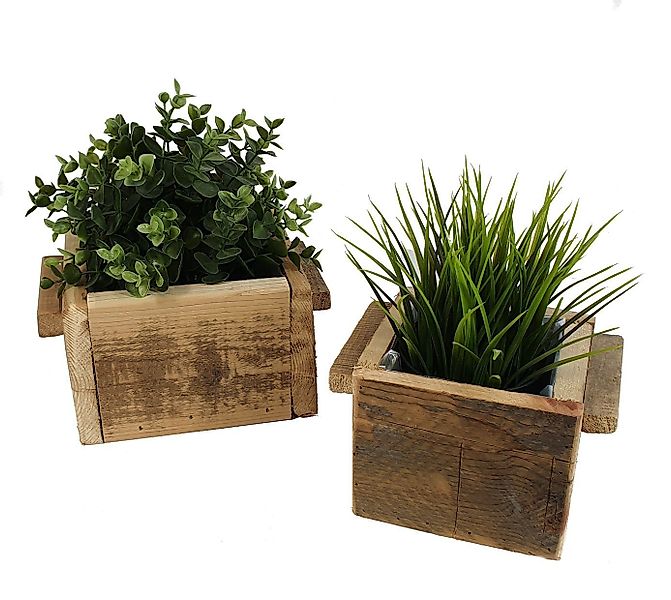 Spetebo Blumentopf Holz Deko Pflanzkasten natur günstig online kaufen