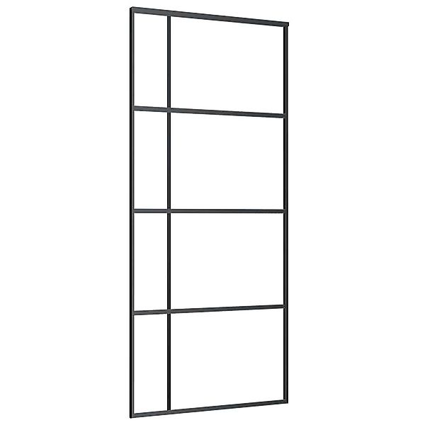 vidaXL Haustür Schiebetür ESG-Glas und Aluminium günstig online kaufen