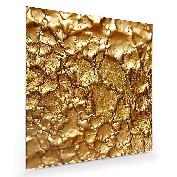 Primedeco Glasbild Wandbild Quadratisch Goldene Struktur günstig online kaufen