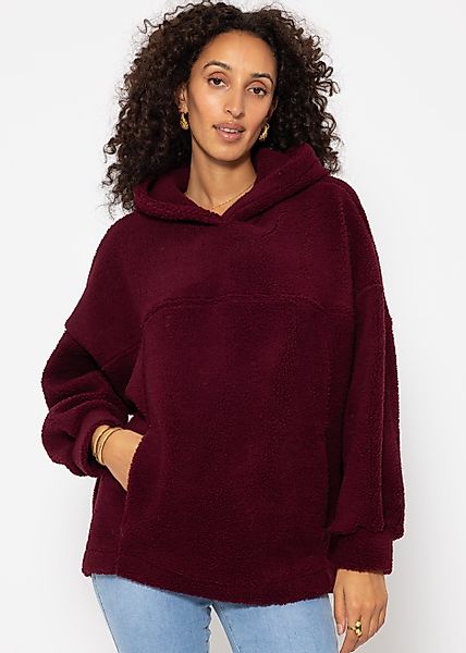 SASSYCLASSY Strickpullover Kuscheliger Oversize Teddy Kapuzenpullover günstig online kaufen