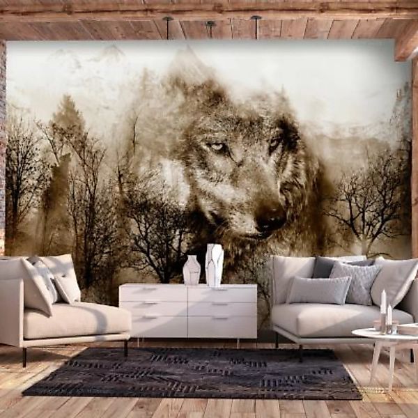artgeist Fototapete Mountain Predator (Brown) braun/beige Gr. 250 x 175 günstig online kaufen