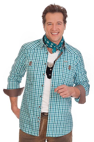 Spieth & Wensky Trachtenhemd Trachtenhemd - WASHINGTON - türkis, rot günstig online kaufen