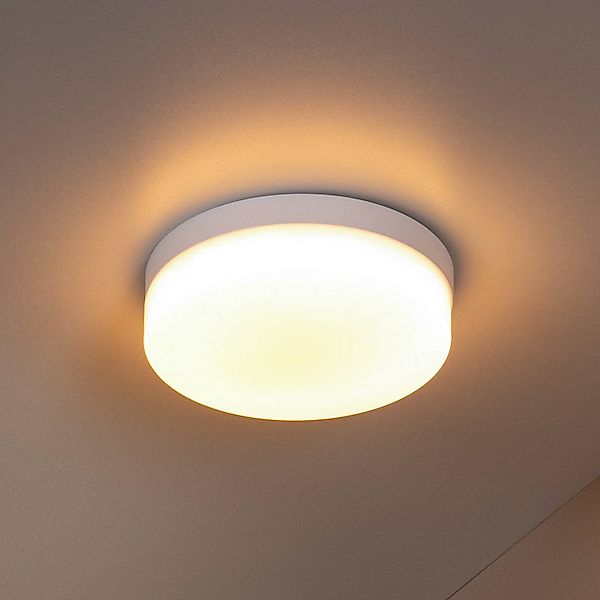 LED-Bad-Deckenlampe Biskit, weiß, Ø 23 cm, Kunststoff günstig online kaufen