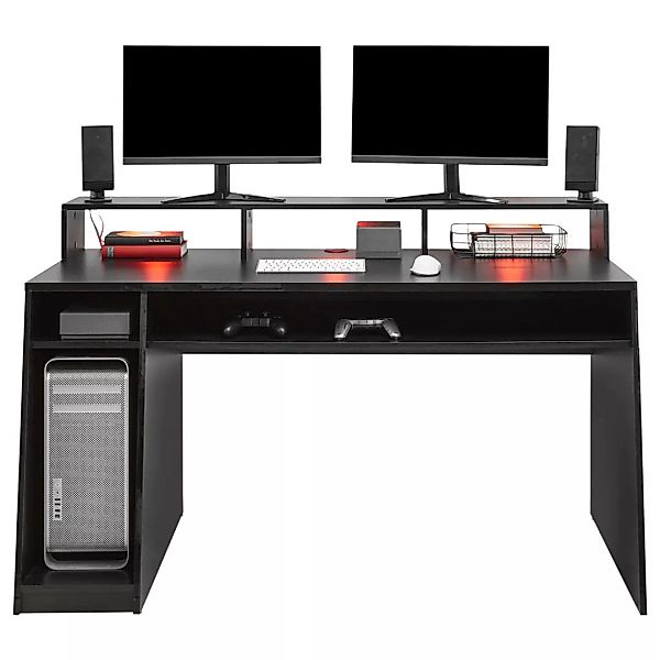 Schreibtisch Highscore schwarz B/H/T: ca. 150x92x77 cm günstig online kaufen