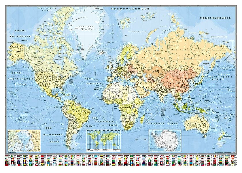 Close Up Poster Weltkarte Poster Die Welt Riesenformat 140x100cm 140 x 100 günstig online kaufen
