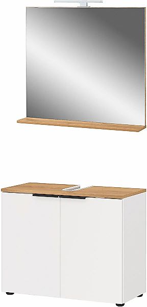 GERMANIA Badmöbel-Set "Majtum bestehend aus Waschbeckenunterschrank & Spieg günstig online kaufen
