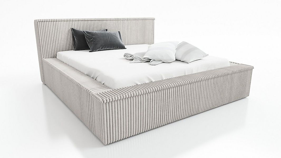 A&J MöbelLand GmbH Polsterbett RIO mit Lattenrost und Bettkasten. (Bett mit günstig online kaufen