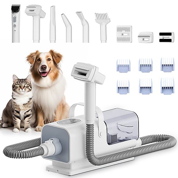 CkeyiN Hundeschermaschine mit Staubsauger 11kpa multifunktionale günstig online kaufen