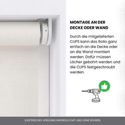 Elektrisches Rollo Verdunklungsrollo mit Zugmotor aufladbarer günstig online kaufen