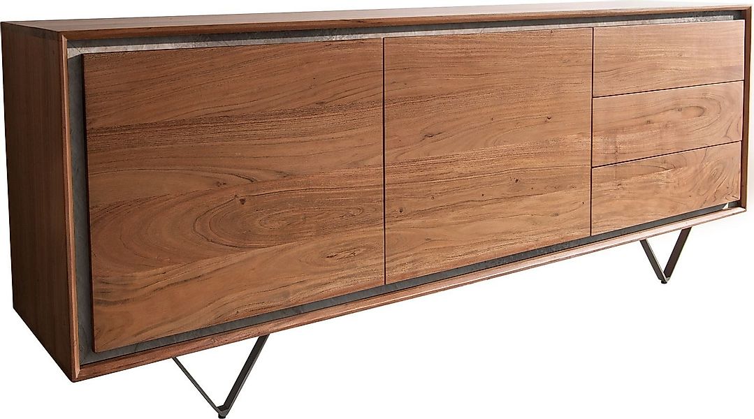 DELIFE Sideboard Stonegrace, Akazie Braun Steinfurnier günstig online kaufen