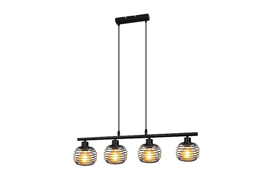 ZMH Pendelleuchte Vintage Pendelleuchte Schwarz E27 Pendellampe aus Metall günstig online kaufen