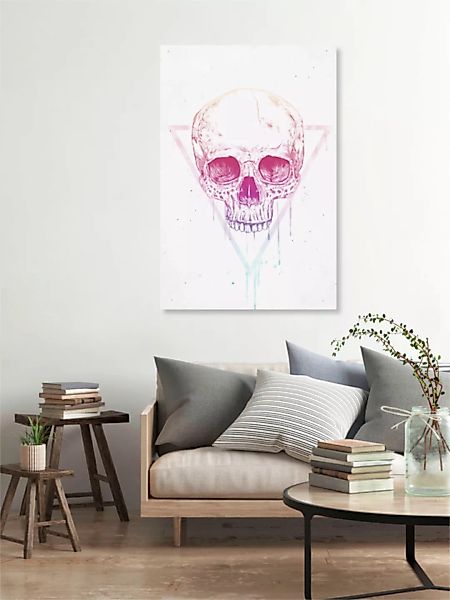 Poster / Leinwandbild - Skull In a Triangle günstig online kaufen