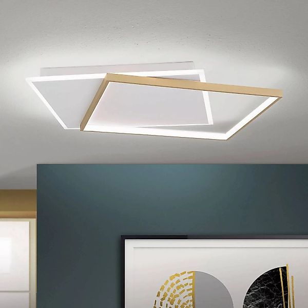 LED-Deckenlampe Emanuel, weiß/gold günstig online kaufen