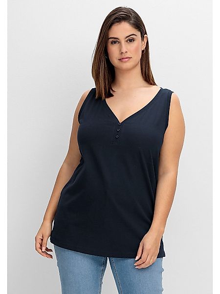 Sheego Tanktop Große Größen mit V-Ausschnitt günstig online kaufen