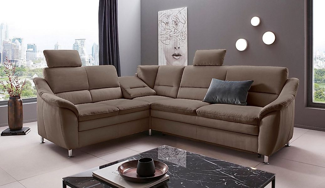 Places of Style Ecksofa Cardoso L-Form, Federkern, wahlweise mit Bett, Schu günstig online kaufen