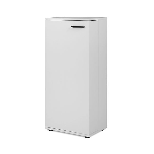 Furn.Design Schuhschrank Weiß 50 x 110 cm 1-türig 6 Fächer Modern Logu günstig online kaufen