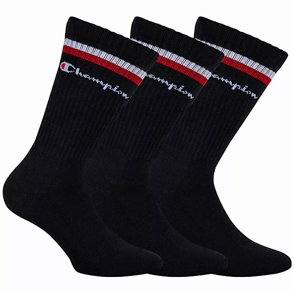 Champion Unisex Socken, 3 Paar - Crew Socken Legacy Schwarz EU 35-38 günstig online kaufen