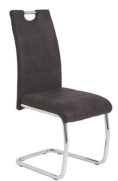 Schwingstuhl 4er Set Vintage Anthrazit günstig online kaufen