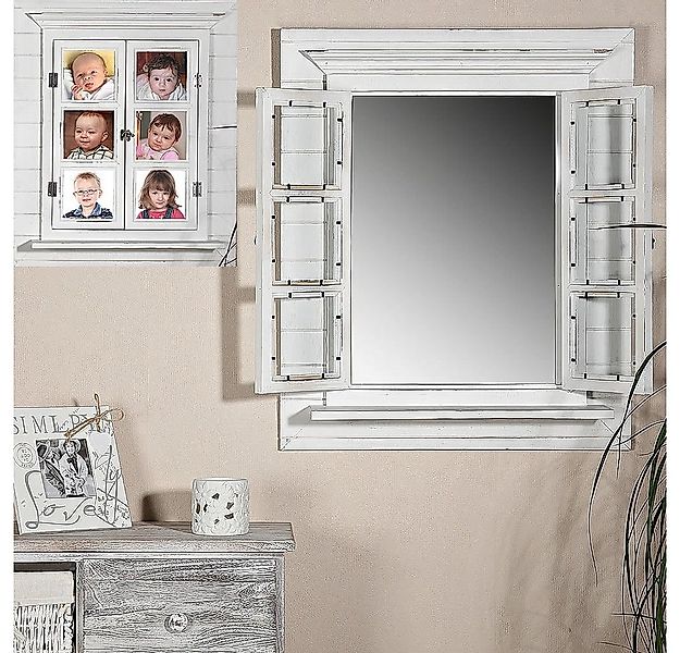 Mucola Wandspiegel Wandspiegel Spiegel Bilderrahmen Fensterladen Fotorahmen günstig online kaufen