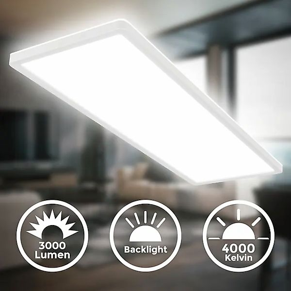 B.K.Licht LED Deckenleuchte »BKL1602 Ultraflache Deckenlampe mit Backlight, günstig online kaufen